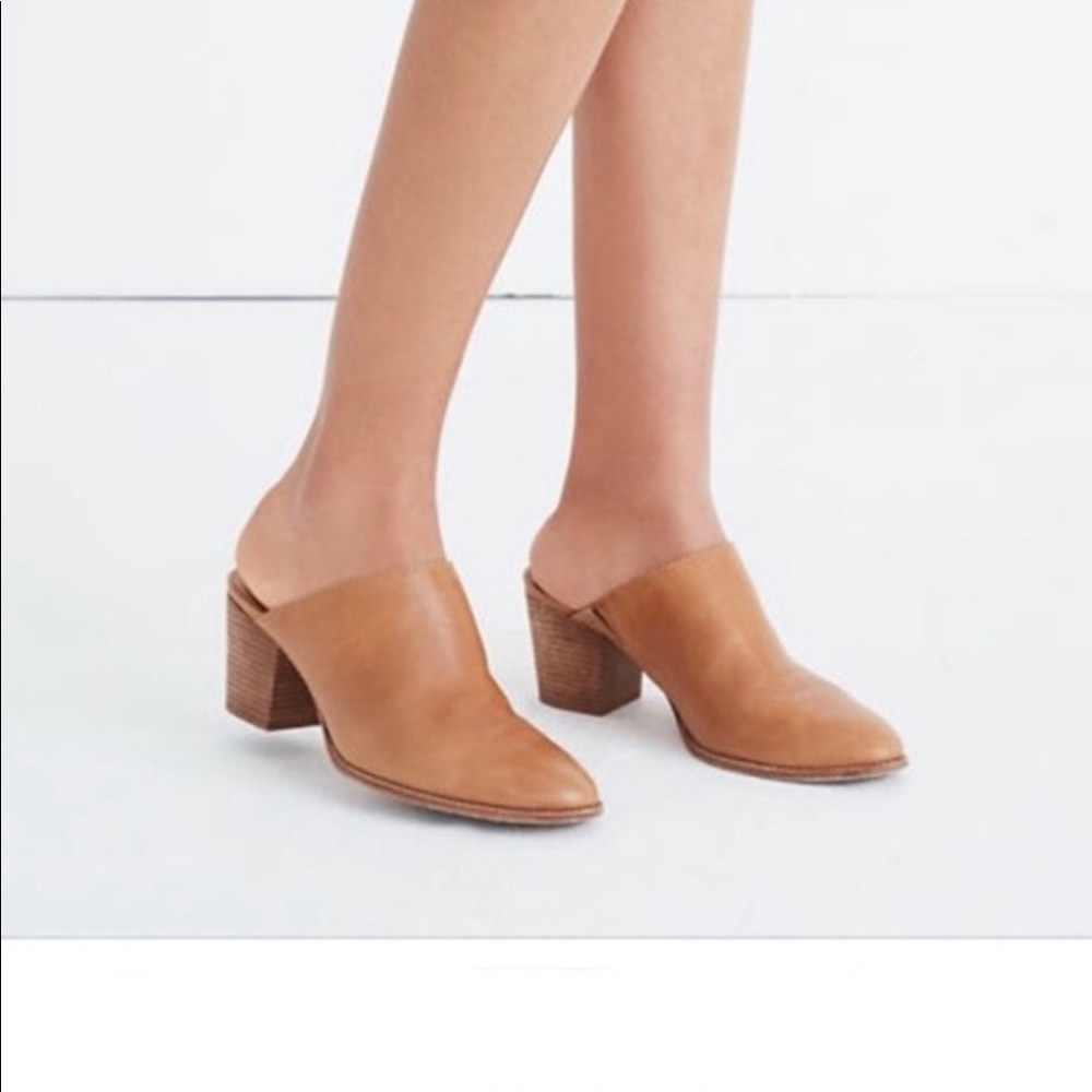 Madewell The Harper Mule in Amber Brown